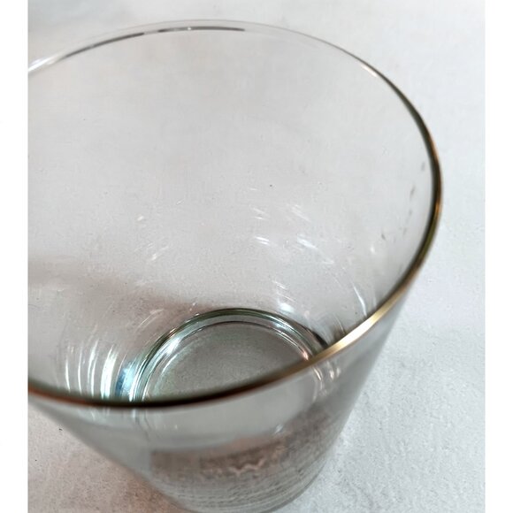 Lot of 3 Canadian Club rocks glasses gold trim shield logo heavy - Picture 4 of 5